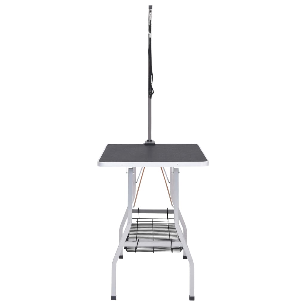 NNEVL Adjustable Dog Grooming Table with 2 Loops and Basket