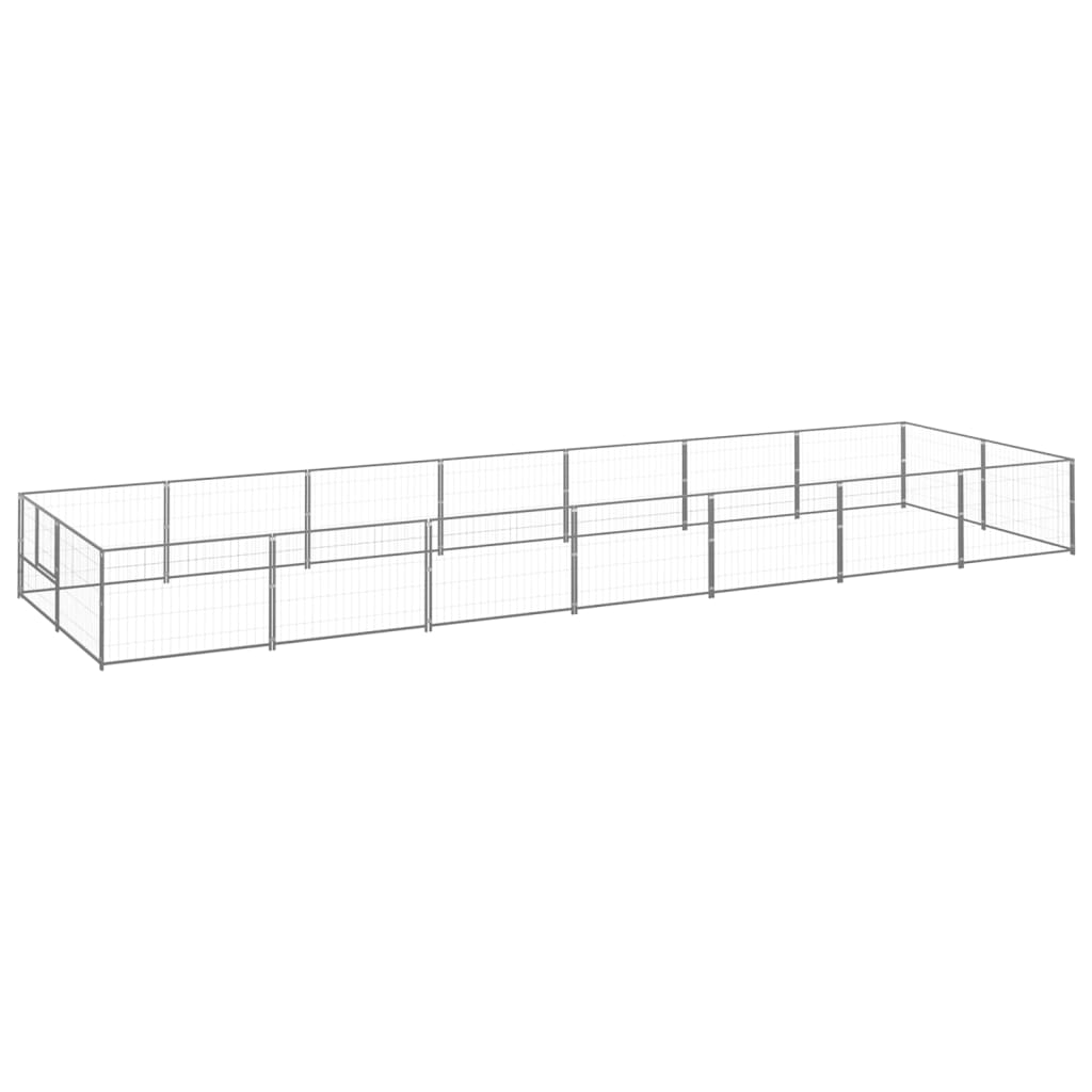NNEVL Dog Kennel Silver 14 m² Steel