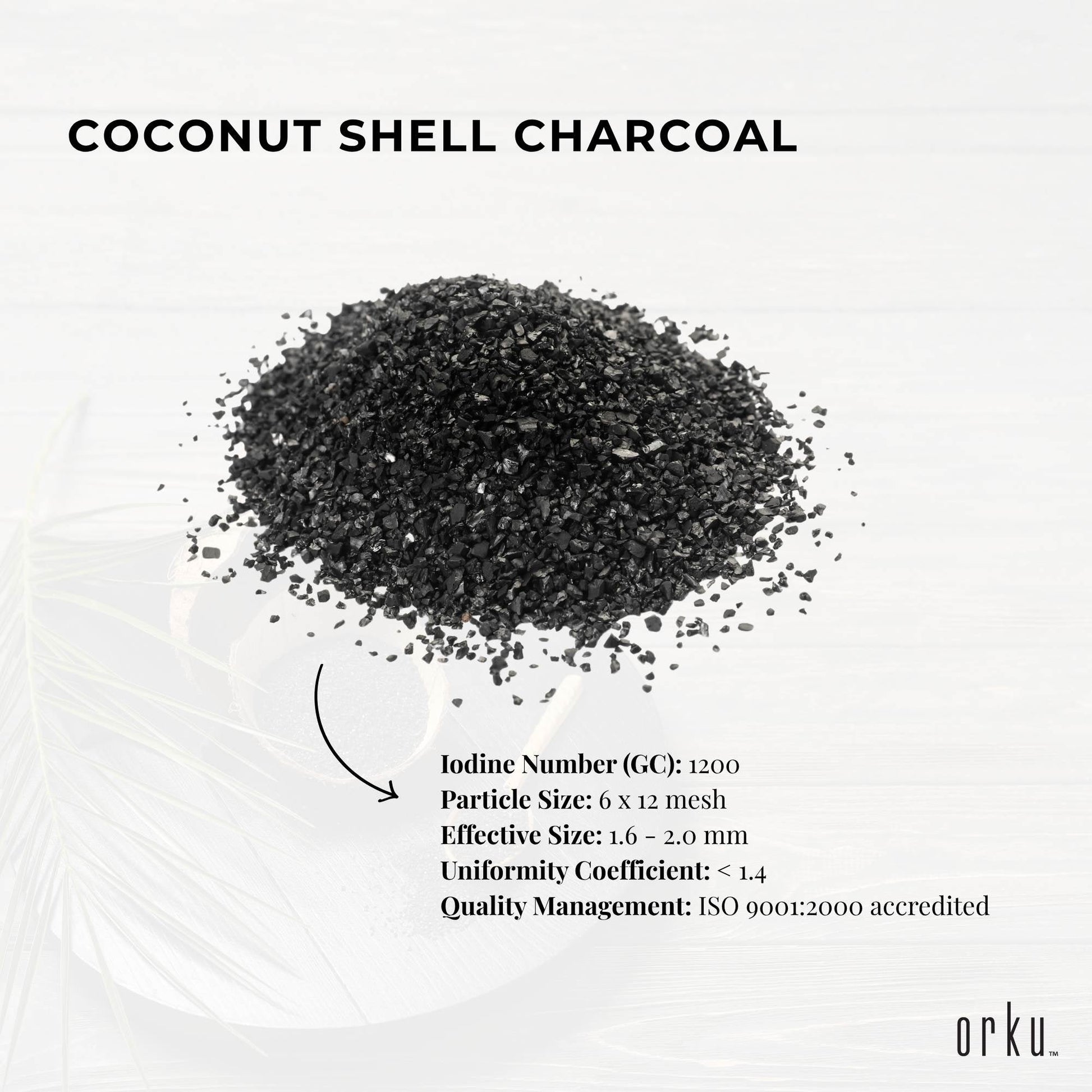Orku Granular Activated Carbon Tubs GAC Coconut Shell Charcoal Filtration Media-3